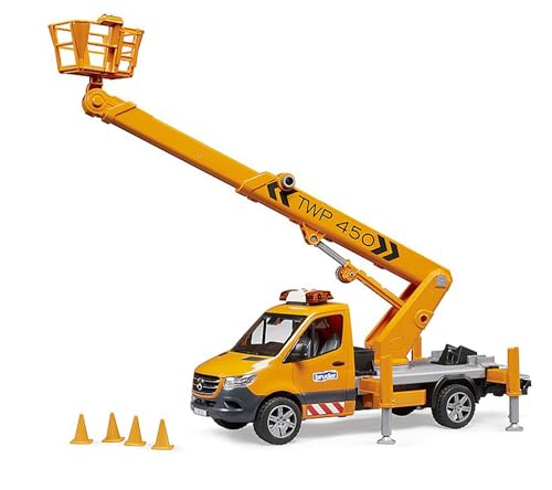 (-39%) bruder 02679 - MB Sprinter mit Arbeitsbühne und Light & Sound Modul