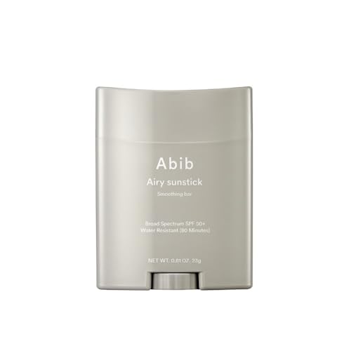 Abib Airy Sunstick Protection Bar Broad Spectrum SPF50+ 0.81 oz / 23 g (Semi-matte) | Korean Suncreen Stick Suncare Sunblock, No Whitecast, Protector Solar Barra, Water resistant