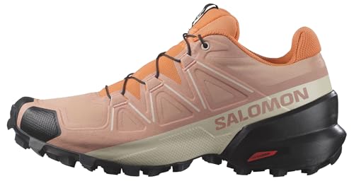 Salomon Women’s Speedcross Trail Running Shoes - Cameo Brown/Black/Bird Of Paradise - 7.5