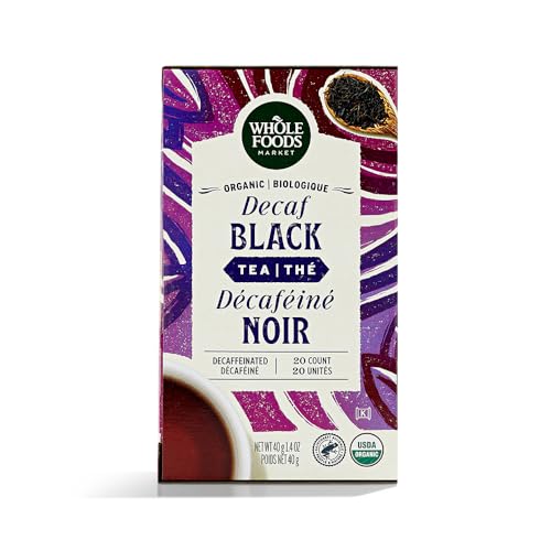 Whole Foods Market, Tea Black Decaf Organic, 20 Count
