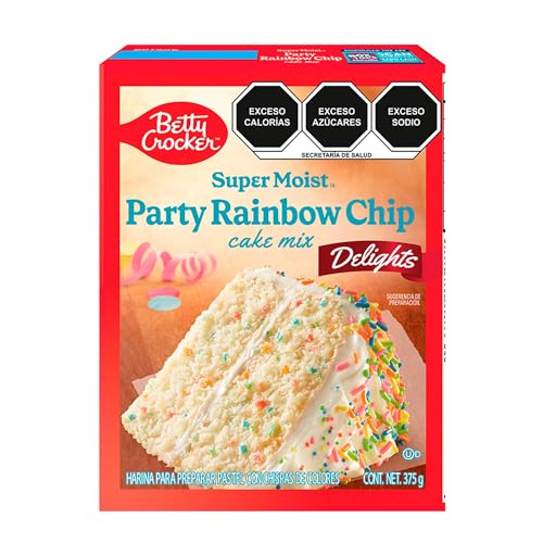 Betty Crocker Delights Super Moist Party Rainbow Chip Cake Mix, 13.25 oz