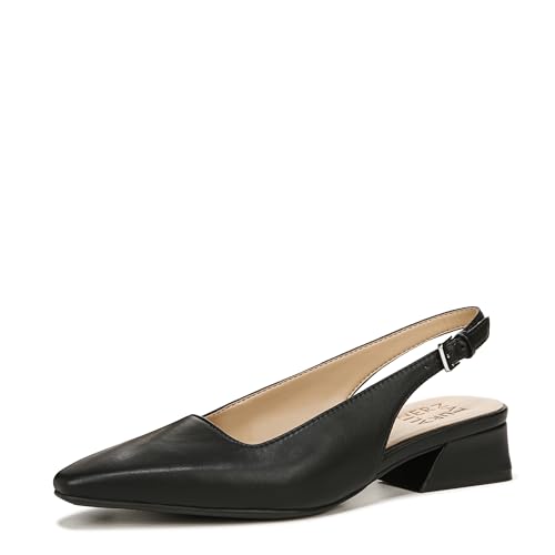 Naturalizer Womens Ginger Snip Toe Slingbacks Black 10 W