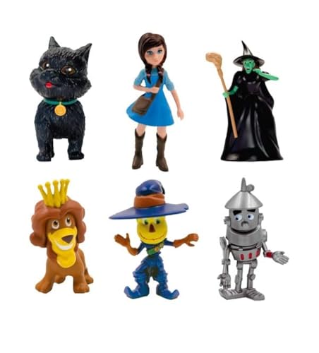 OZ Anniversary Classic Characters with Yellow Brick Road Bring The Enchantment of oz Wherever You go with This Adorable Set of 6, 2 inch Figures Featuring Your Favorite charcacters