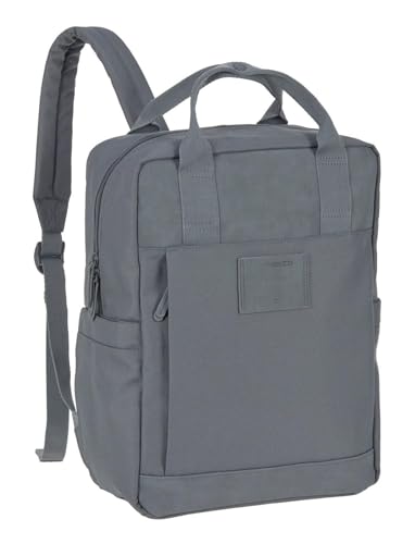 Lässig Baby Diaper Backpack, Diaper Bag with Changing Mat, Stroller Attachment, Bottle Holder Sustainable Product/GRE Vividal Backpack Anthracite