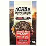 ACANA Butcher’s Favorites Grain-Free Dry Dog Food Farm-Raised Beef & Liver Recipe 17lb Bag