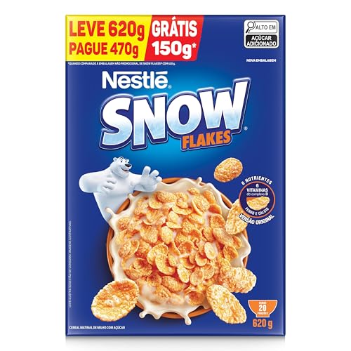 Snow Flakes Cereal Matinal Tradicional Leve 620G Embalagem ​Econômica