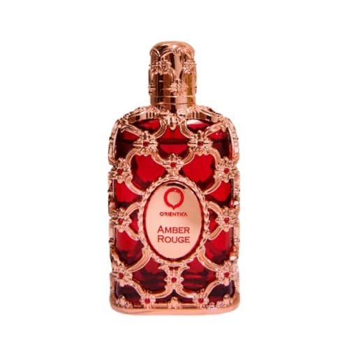 Orientica Luxury Collection Amber Rouge Eau De Parfum – Woody, Amber, Saffron, Praline, Jasmine, Orange, Oak Moss, Seaweed – Arabic Perfume for Men & Women – 5oz / 150ml