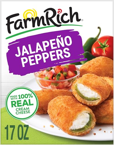 Farm Rich Breaded Jalapeno Peppers Stuffed with 100% Real Cream Cheese, 17 oz