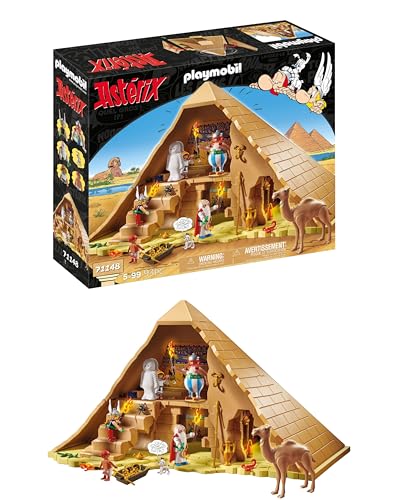 PLAYMOBIL 71148 Asterix: Pyramide des Pharao, Obelix, Asterix, Miraculix, Numerobis, Schraubzieris, Idefix, Spielzeug für Kinder ab 5 Jahren [Exklusiv bei Amazo