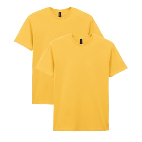 Gildan Womens Softstyle Cotton T-Shirt, Style G64000, Multipack, Daisy (2-Pack), X-Large US
