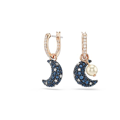 (-16%) Swarovski Sublima Drop-Ohrhänger, Rosé Vergoldete Ohrringe mit Mond-Motiv und Strahlenden Swarovski Kristallen