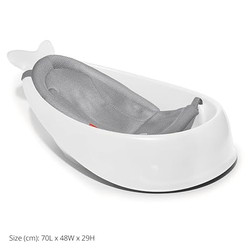 Skip Hop Infant Bath Tub 3-Stage Grow With Baby Smart Sling MOBY Bathtub White Age 0+