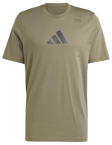 🔥 STARKER PREIS (-43%) Adidas Herren AEROREADY All-Gym Category Graphic Tee, Olive strata, S
