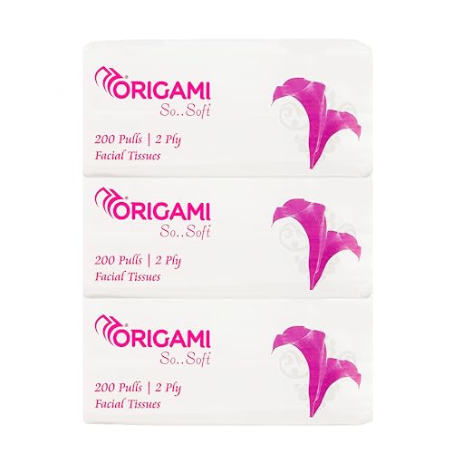 Origami Online Facial Tissues | Soft Pack | 2 Ply | Pack of 3 | 600 Pulls Origami Online Facial Tissues | Soft Pack | 2 Ply | Pack of 3 | 600 Pulls