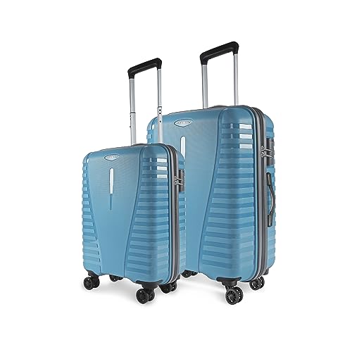 Aristocrat Airpro Set of 2 Cabin (Small Size) & Medium Size (Check-in) Hard Case Trolley Bags, 8 Wheels, Polypropylene Case Luggage, Combination Lock,