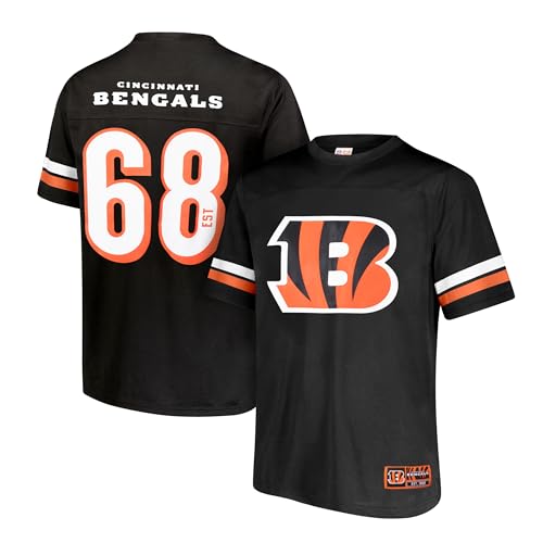 Ultra Game NFL Official Adults Super Soft Vintage Game Day Jersey Shirt - Unisex, Cincinnati Bengals, Team Color 2023, X-Large