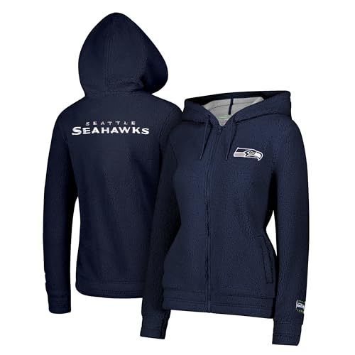 Ultra Game Women's Standard NFL Official Super Soft Sherpa Full Zip Hoodie Sweatshirt Jacket, Team Color Updated, Medium