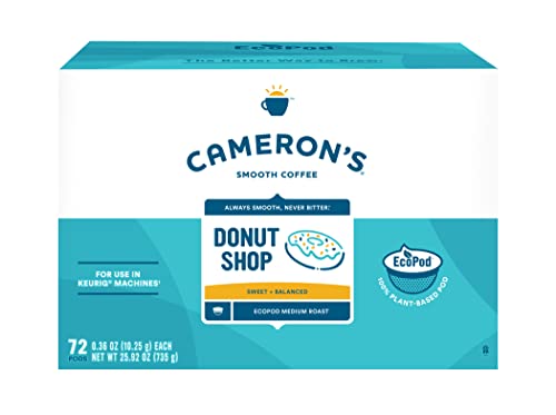 Cameron's Coffee Single Serve Pods, Donut Shop, 72 Count (Pack of 1)