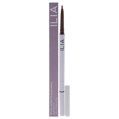 ILIA - In Full Micro-Tip Brow Pencil with Spoolie | Buildable Pigment, Fade-Resistant | Safe for Sensitive Eyes, Fragrance + Silicone-Free | Non-Toxic, Vegan, Cruelty-Free, Clean Makeup (Dark Blonde)
