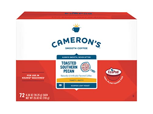 Cameron's Coffee Single Serve Pods, Toasted Southern Pecan, 72 Count (Pack of 1)