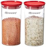 Floraware Plastic Air Tight BPA Free Stackable Round Push Multipurpose Containers