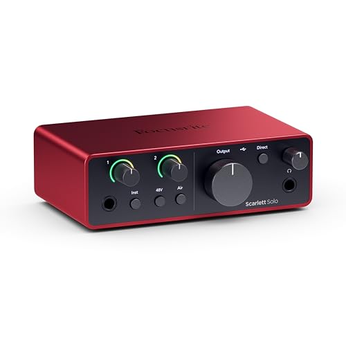 Focusrite Scarlett Solo 4th Gen USB Audio Interface for $130 + free shipping