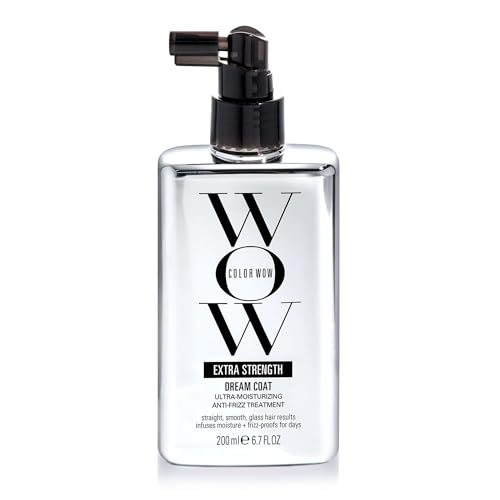 COLOR WOW Extra Strength Dream Coat – Powerful ultra moisturizing, anti humidity treatment for extremely frizz prone hair, glassy smooth, straight + resistant styles up to 3-4 washes
