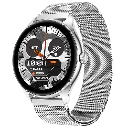 Fire-Boltt Ace Luxury Phoenix AMOLED Stainless Steel Smart Watch 36.32mm (1.43 inch), 700 NITS Brightness, Stainless Steel Rotating Crown, Multipe Spo