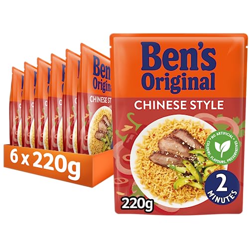 BEN'S ORIGINAL Chinese Style Microwave Rice, Bulk Multipack 6 x 220g pouches