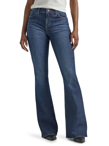 Lee Women's Legendary Mid Rise Flare Jean, Inner Strength, 12