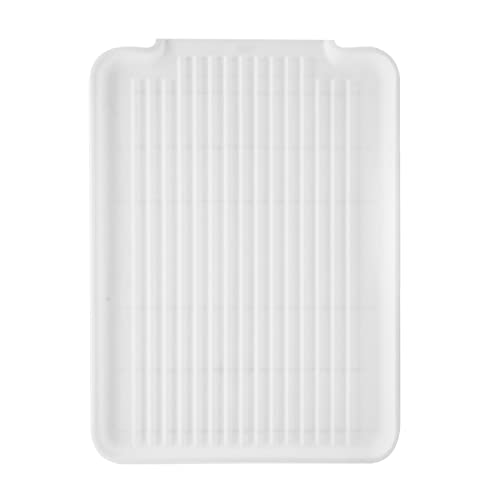 oggi Dish Drain Board & Drying Rack Tray for Kitchen - Ideal Rigid Drainboard, Dish Drainer Tray, Dish Drain Boards for Kitchen Counter, 12.75 x 17.25'' - White