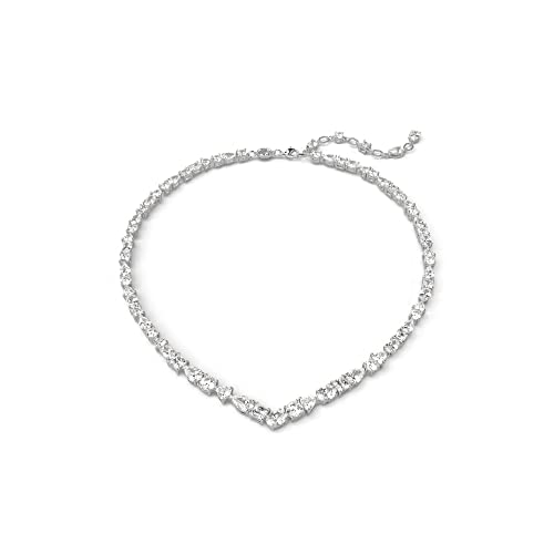 Swarovski Mesmera Necklace, Clear Mixed-Cut Stones in a Rhodium Finished Setting, Part of the Mesmera Collection