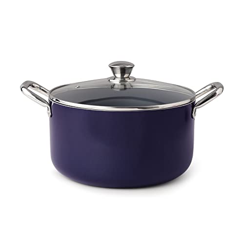 Fackelmann Ceramic Nonstick Biryani Pot, Handi, Casserole w Glass Lid 30cm | German Technology | Non-Toxic| PFOA, BPA &amp; Nickel-Free | Induction Ba