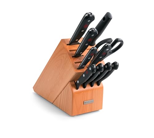 Wüsthof Gourmet 11-Piece Knife Block Set, Beech Wood