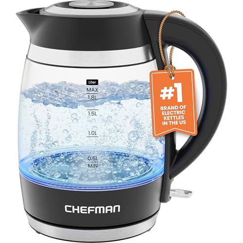 Chefman Electric Kettle With a cordless design and LED indicator lights,