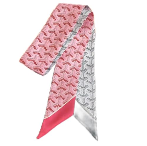 Horse Skinny Scarf for Women - Bag, Purse, Handbag, Hair, Handle, Accessory, Gift (Pink and Violet Chevron)