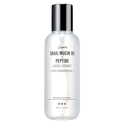 JUMISO Snail Mucin 95 Peptide Essence - Korean Face Toner with 5-Peptide Complex - Acne Sun Damage Repair Non-Comedogenic Texture Improvement Fragrance Free Cruelty Free All Skin Types 4.73 fl.oz.