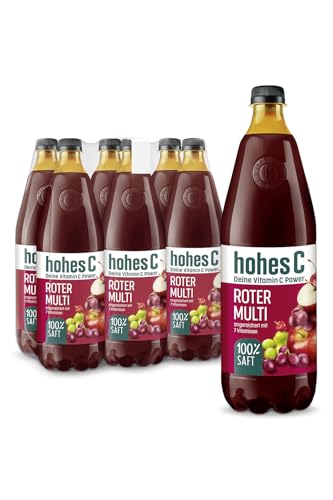 🔥 STARKER PREIS (-28%) hohes C Roter Multivitamin (6 x 1l), 100% Saft, Apfel, Traube, Zitrone, 7 Vitamine, ohne Zuckerzusatz