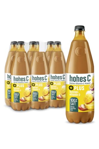 (-10%) hohes C PLUS Sonnenvitamin D (6 x 1l), 100% Saft, Orange, Apfel, Maracuja, Zitrone, Kaki, Vitamin C, PLUS an Vitamin D, ohne Zuckerzusatz laut Gesetz, vegan