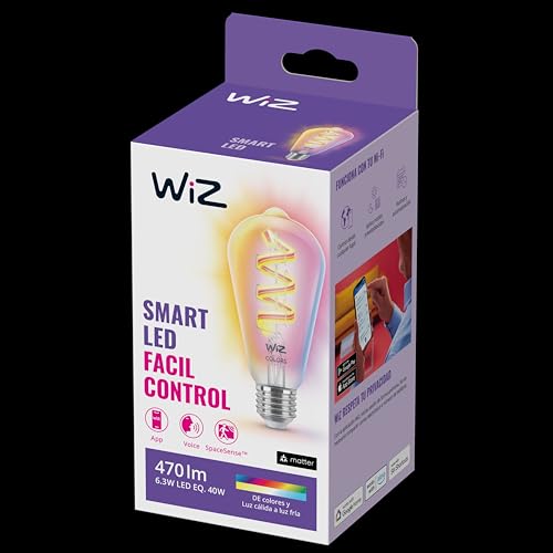 🔥 STARKER PREIS (-36%) WiZ ST64 LED Lampe Tunable White & Color, dimmbar, 16 Mio. Farben, smarte Steuerung per App/Stimme über WLAN