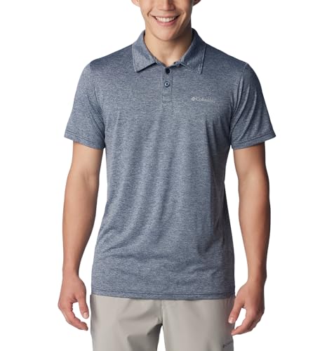 Columbia Camisa polo masculina, Collegiate Navy Heather, G