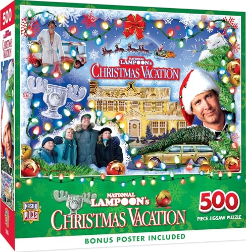 Christmas Vacation - 500pc Puzzle - Jigsaw Puzzle with Vibrant Artwork and Durable Pieces - Fun Family Activity, Brain Challenge, and Educational Entertainment for Kids, Teens, and Adults