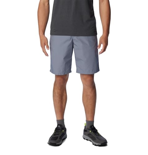 Columbia Mens Washed Out Hiking Short, Grey Ash, 32 x 8