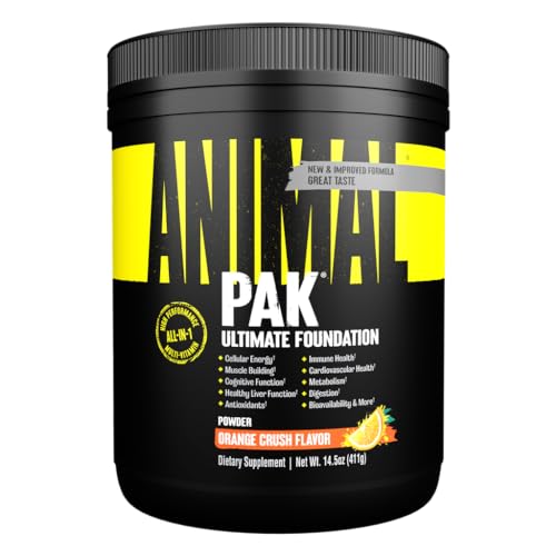 Animal Pak - Convenient All-in-One Vitamin & Supplement Powder - Zinc, Vitamins C, B, D, Amino Acids, Immune Support, Digestive Enzymes, and More - Daily Multivitamin for Women & Men - 60 Scoops