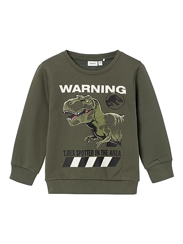 🔥 STARKER PREIS (-50%) Name IT Jungen Nmmnat Jurassic Bru Noos Sky Sweatshirt, Beetle, 98 EU
