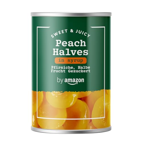 🔥 STARKER PREIS (-28%) by Amazon Pfirsiche, Halbe Frucht Gezuckert, 411g