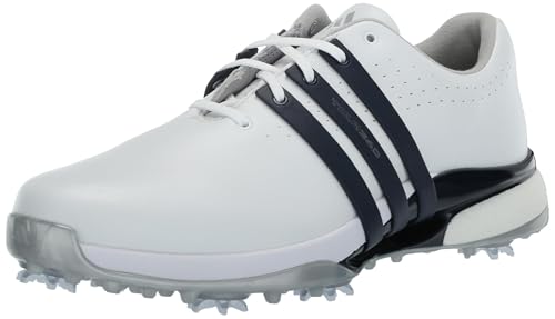 adidas Men's Tour360 24 Golf Shoes, Footwear White/Collegiate Navy/Silver Metallic, 10.5