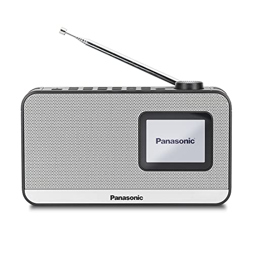 Panasonic RF-D15EG-K Tragbares DAB+/FM Digitalradio mit Bluetooth, 2,4 Zoll TFT LCD-Display, 3W 5cm Lautsprecher, Schlaf-, Wecker- und Uhrfunktion, Sc