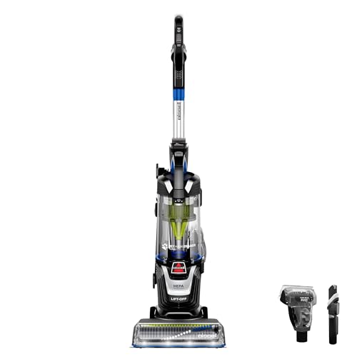 BISSELL Pet Hair Eraser Turbo Lift-Off Vacuum, w/Self-Cleaning Brush Roll, HEPA Filtration, Powerful Pet Hair Pickup with TurboBrush Pivot Tool & LED-lit dusting Brush & Crevice Tool, 3774F
