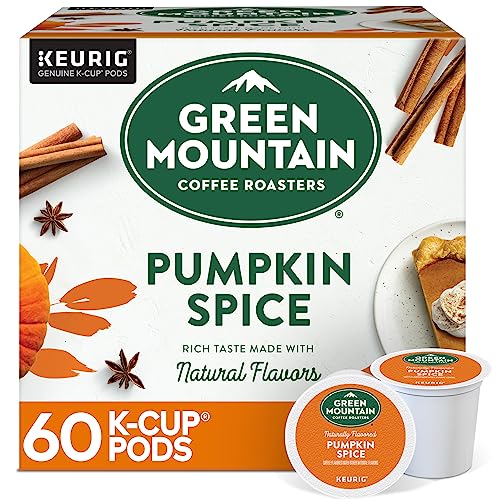 Green Mountain Coffee Roasters Pumpkin Spice, Keurig Single-Serve K-Cup Pods, Light Roast Coffee, 60 Count (6 Packs of 10)